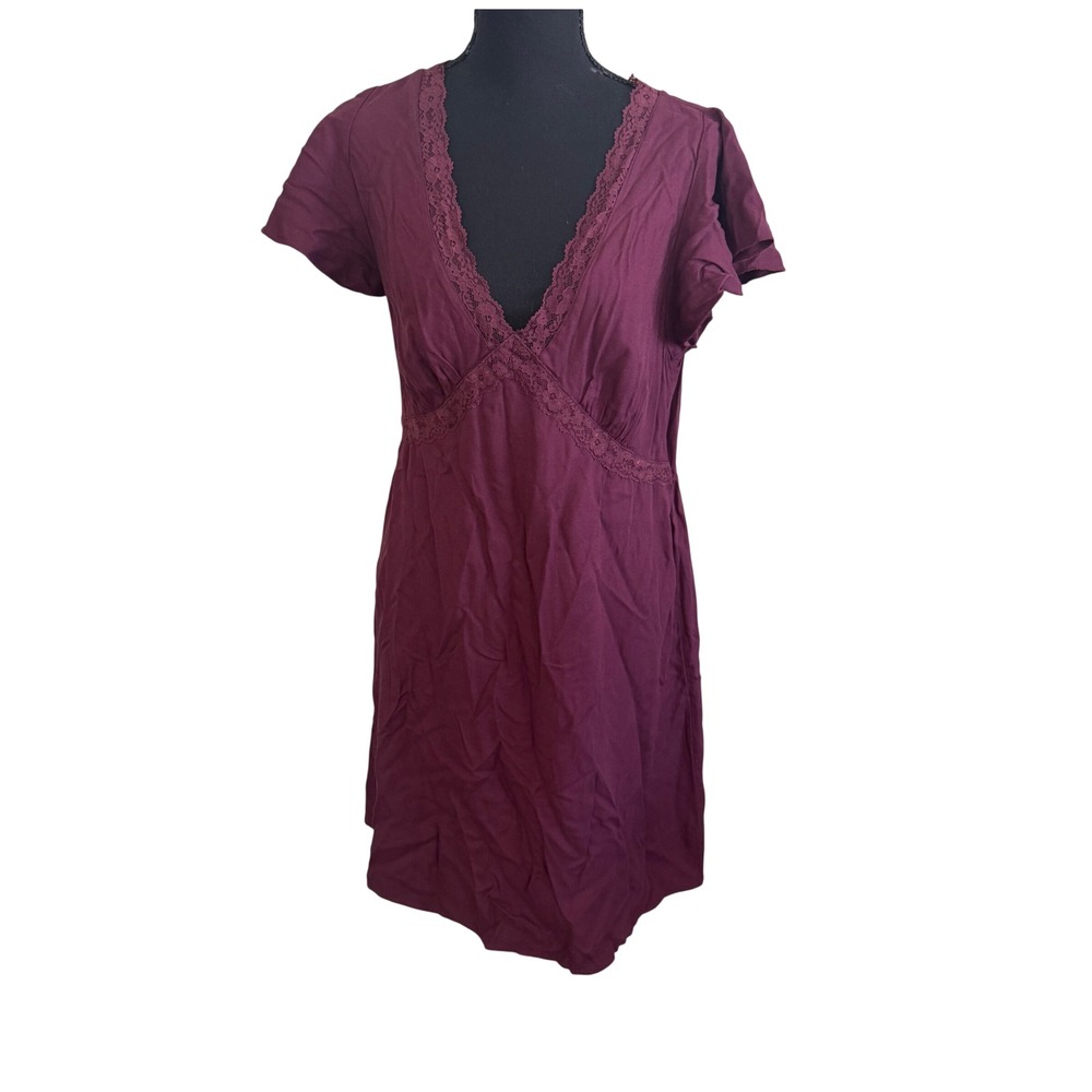 Old Navy Womens Lace Trim Y2K Babydoll Mini Dress Medium Whimsigoth Witchy